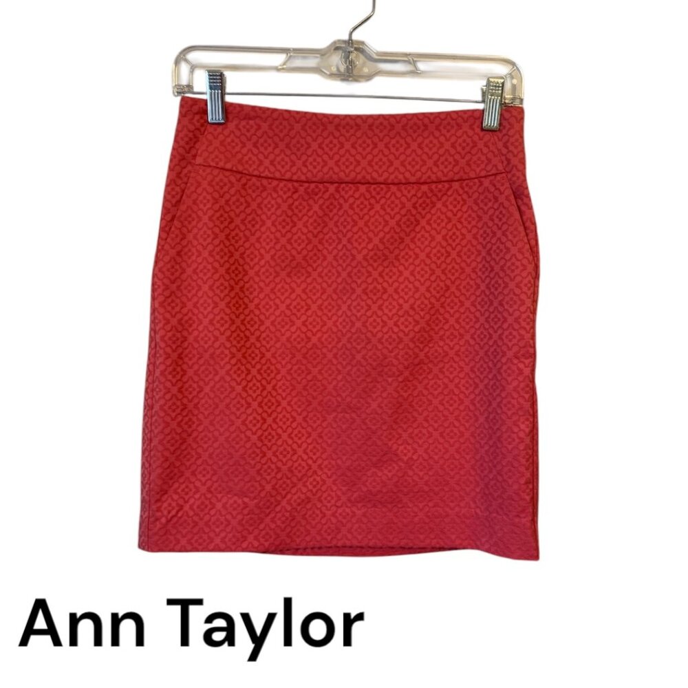 ANN TAYLOR PERFECT for SPRING/SUMMER CORAL SKIRT SIZE: 0 #7 - Picture 2 of 9